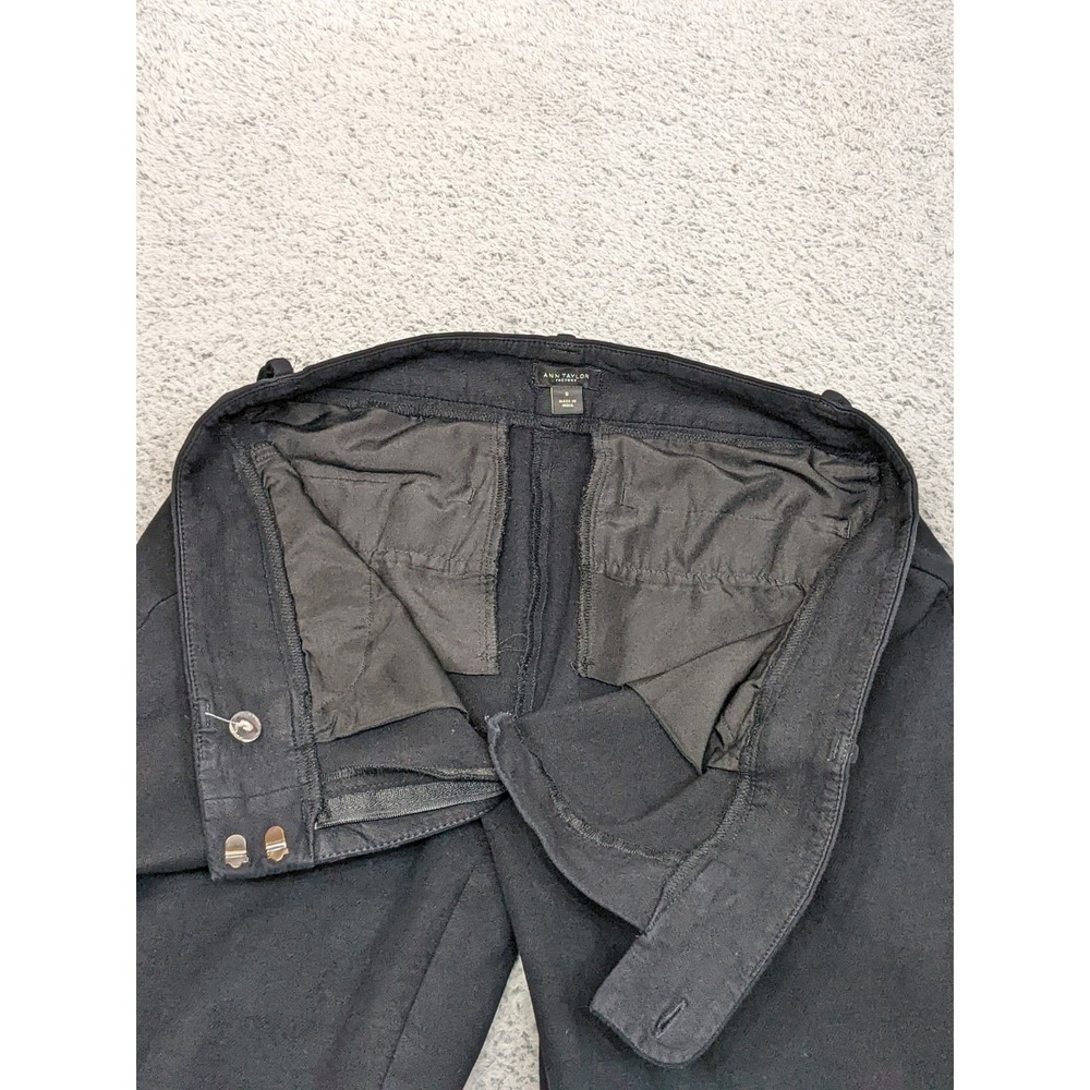 Ann Taylor Factory Size 8 32x25 Black Career Dress Pants Stretch EUC - Picture 3 of 10